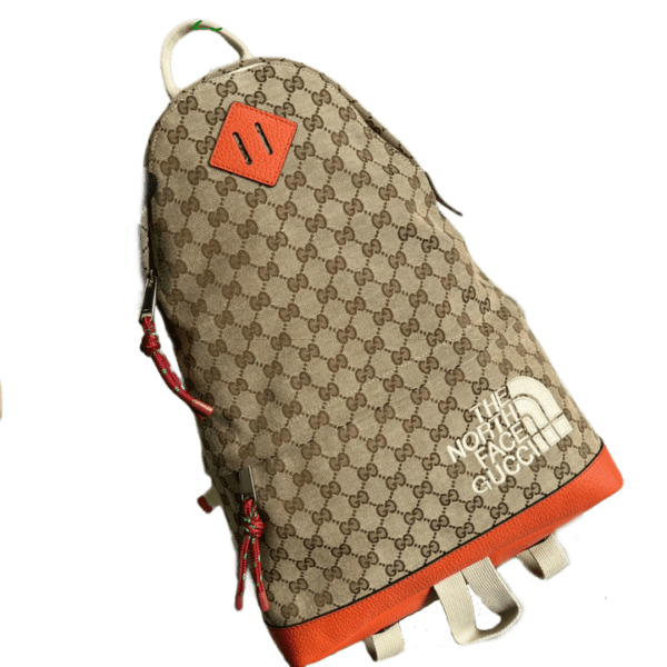 Gucci Replica Mirror Beige The North Face Edition Logo Backpack