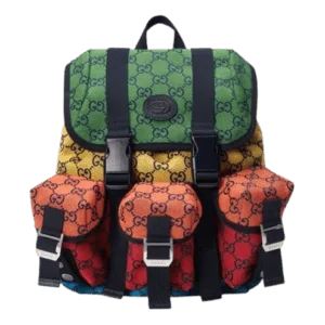 Authentic Gucci Multi-Color GG Mirror Replica Canvas Three Pocket Large Backpack