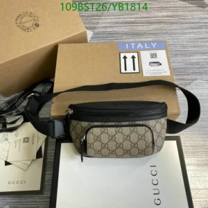 Gucci Black & Replica Mirror GG Supreme Canvas Eden Belt Bag