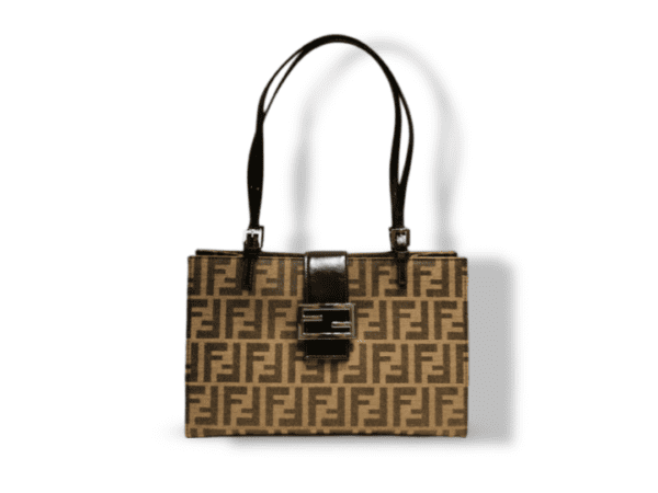 Replica Brown Fendi Zucca Canvas Tote - Iconic Monogram Designer Handbag