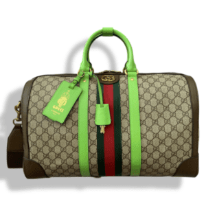 Gucci Fuchsia Leather Trim Duffle Replica