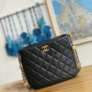 Replica Chanel Small Hobo Bag – Stylish Cowhide Black