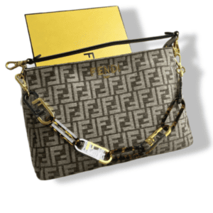 Replica Fendi O'Lock Handbag - Designer Canvas and Cowhide Shoulder Bag