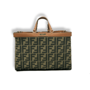 Replica Fendi Peekaboo X-Tote Medium Green Canvas Handbag - Elegant Ladies Tote Bag