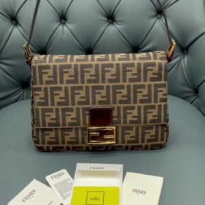 Replica Fendi Mamma Baguette Zucca Shoulder Bag - Iconic Vintage Monogram Handbag