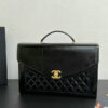 Replica Chanel Briefcase Crumpled Sheepskin & Gold Black