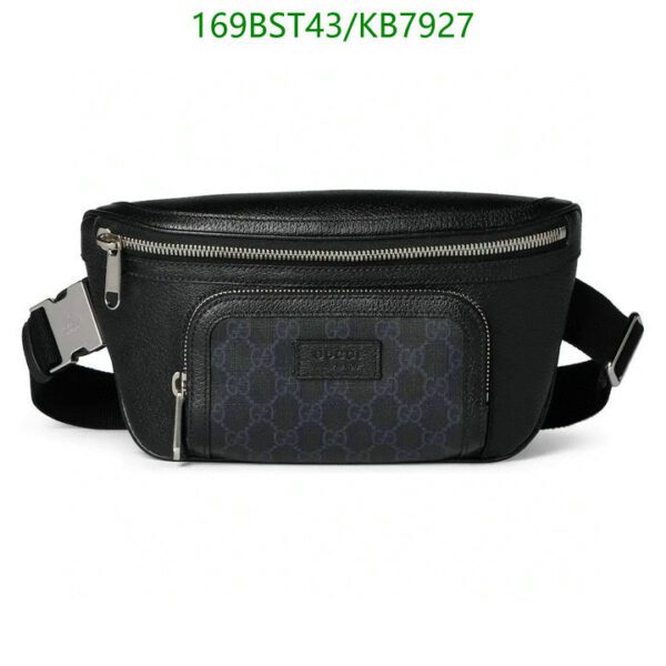 Replica Small Belt Bag with Interlocking G – Black GG Supreme Canvas