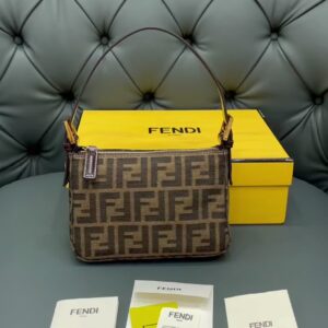 Replica Fendi Mini After Messenger Bag - Iconic Zucca Pattern Shoulder Bag