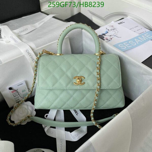 Replica Chanel Wallet On Chain Timeless Classique Leather Crossbody Bag Light Green