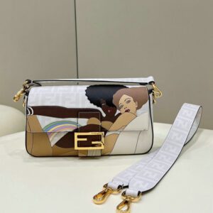 Fendi Bikini Girls White Baguette Replica