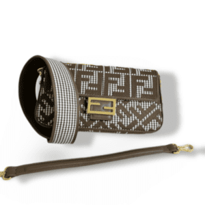 Fendi Houndstooth Zucca Baguette Replica