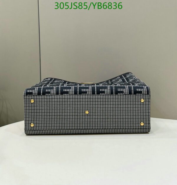 Fendi Peekaboo X-Tote Houndstooth Canvas Bag