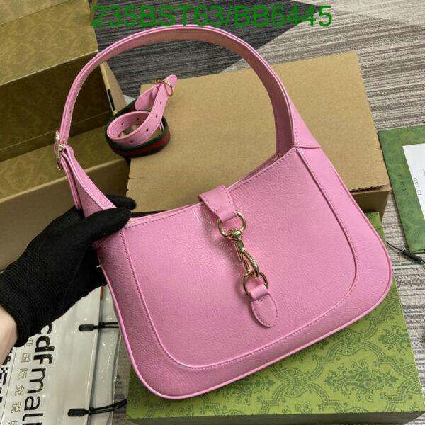 Replica Gucci Jackie Small Shoulder Bag – Pink Patent Leather with Gold Hardware