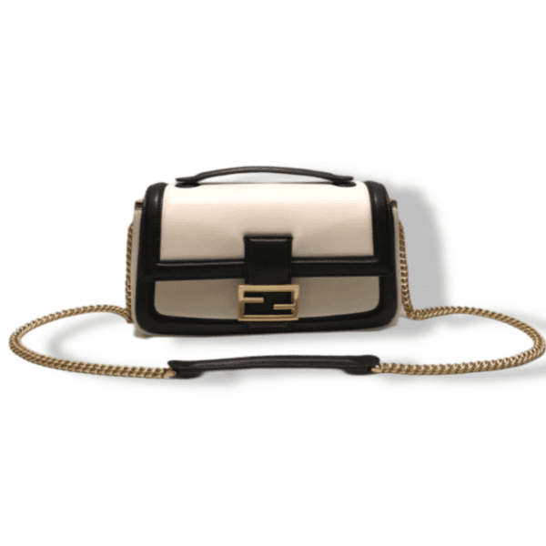 Fendi Uovo and Black Chain Baguette