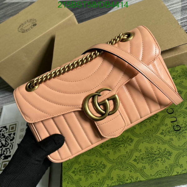 Replica Gucci GG Marmont Small Shoulder Bag Peachy Chic Genuine Leather - Designer Handbag