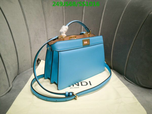 Fendi Peekaboo ISeeU Blue Replica Bag