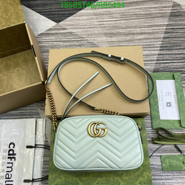 Replica GG Marmont Small Shoulder Bag Mirror 1:1 - Genuine Leather with Double G Hardware