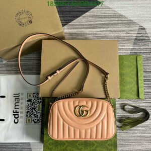 Replica GG Marmont Mini Shoulder Bag – Blush Pink Leather with Antique Gold Hardware