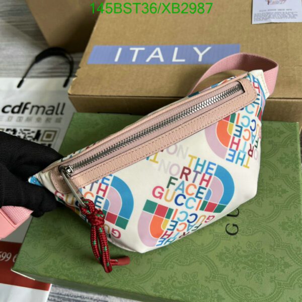 Replica Gucci x The North Face Gucci Belt Bag – Limited Edition Collab in Pink and White