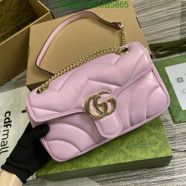 Replica GG Marmont Mini Shoulder Bag pink Leather