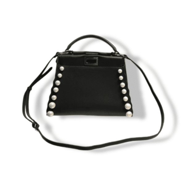 Black Calfskin Peekaboo Bag Replica