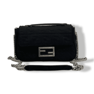 Shop the Fendi Midi Baguette Chain Bag Zucca Technical Mesh Medium Replica for timeless elegance. Made from premium canvas and leather, it features the iconic FF motif, magnetic clasp, and versatile strap.