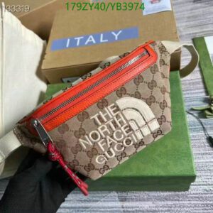 Replica The North Face x Gucci Geometric Interlocking G Print Belt Bag