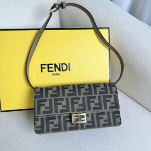 Fendi Baguette Replica Brown Handbag