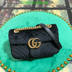 Replica Gucci GG Marmont Flap Velvet Bag – Luxury Shoulder Bag