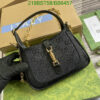 Replica Gucci Black Leather/Satin Crystal GG Jackie 1961 Mini Bag