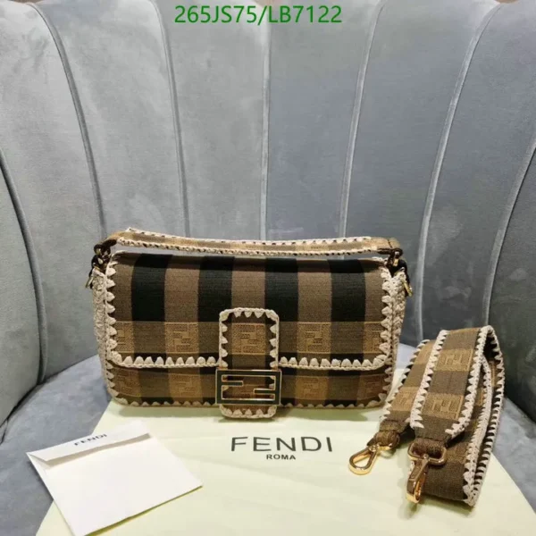 Fendi Raffia Straw Baguette