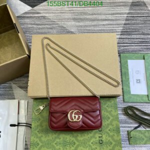 Replica GG Marmont Super Mini Bag – red Quilted Leather with Gold Hardware