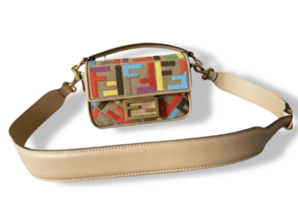 Fendi Multicolor Embroidered Baguette Bag