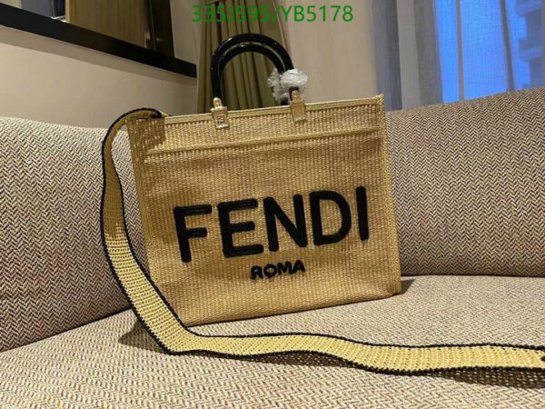 Upgrade your style with the Fendi Medium Sunshine Raffia Tote Mirror 1:1 Replica. Made from natural raffia with tortoise shell acrylic handles, this brown designer bag is perfect for both casual and formal occasions.