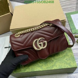 Replica GG Marmont Mini Shoulder Bag Red Leather