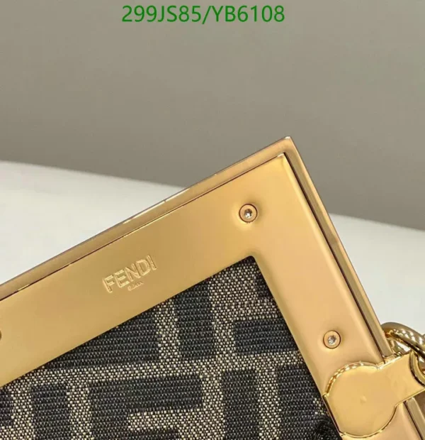 Fendi Leather Suede Striped Inlay Small Fendi First Multicolor Mirror (1:1)