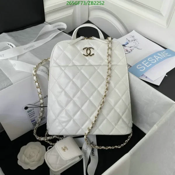 Chanel Shiny Leather My Pocket Backpack Black Mirror (1:1)