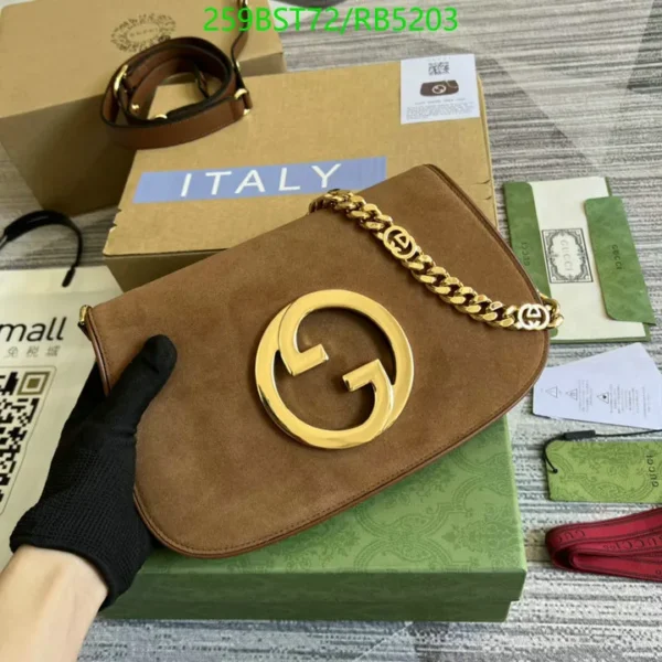 Gucci Small Blondie Shoulder Bag (Mirror 1:1) – Luxury Coffee Brown Leather Bag