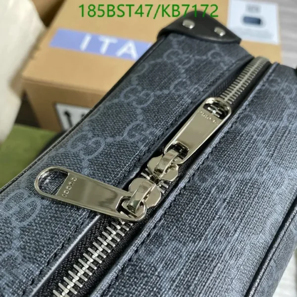 Gucci GG Supreme Monogram Selleria Square Messenger Bag Black Mirror (1:1)