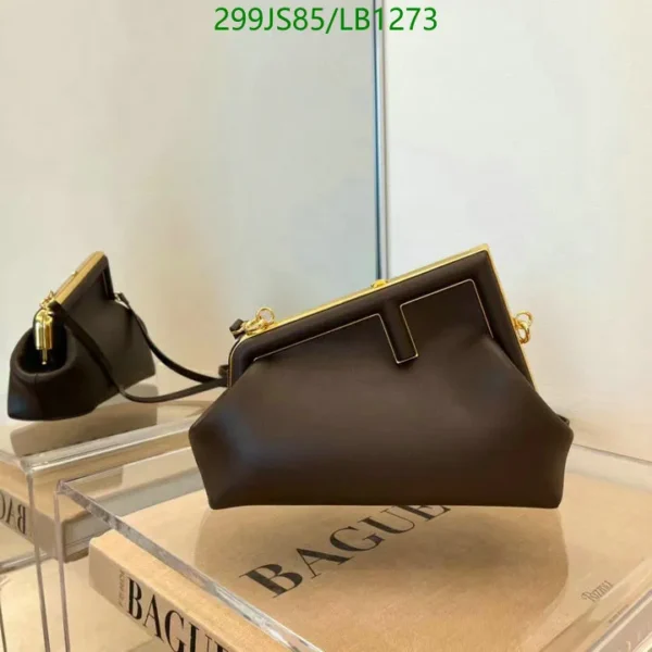 Fendi Shiny Cowhide Small Fendi First Black Mirror (1:1)