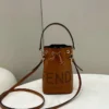 Fendi F Logo Embossed Mini Mon Tresor Bucket Bag Mirror (1:1)