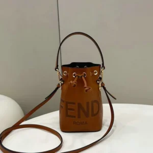 Fendi F Logo Embossed Mini Mon Tresor Bucket Bag Mirror (1:1)