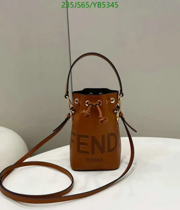 Fendi F Logo Embossed Mini Mon Tresor Bucket Bag Mirror (1:1)