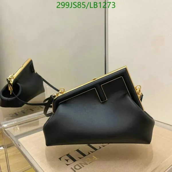 Fendi Shiny Cowhide Small Fendi First Black Mirror (1:1)