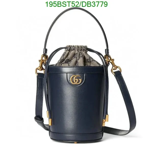 Ophidia Mini Bucket Bag (Mirror 1:1) – Elegant Dark Blue Designer Bag