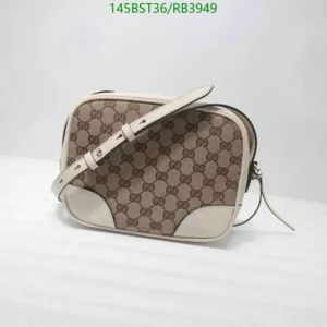 Gucci Monogram Dollar Canvas + Cowhide Mini Bree Messenger Bag (Mirror 1:1)