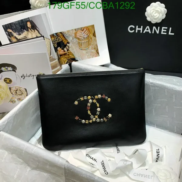 Chanel Calfskin Lucky Charms Pouch Black Mirror (1:1)