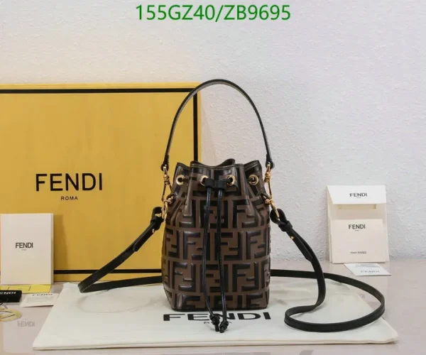 Fendi Mon Tresor Brown Leather Mini Bag Mirror (1:1)