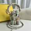 Fendi FF Embroidered Mini Mon Tresor Bucket Bag Mirror (1:1)