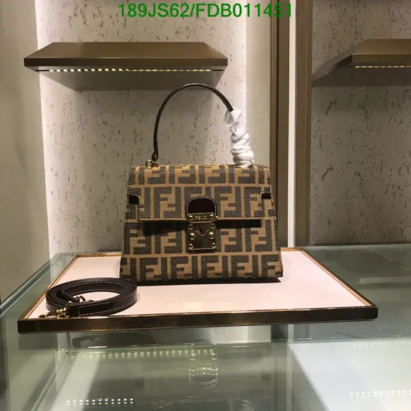 Fendi Zucca Pattern Kelly Handbag Replica